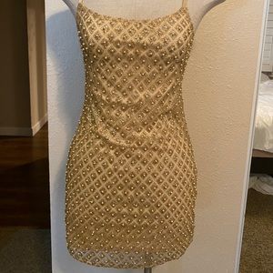 Gold Mini Dress